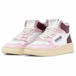 Autry Baskets Kids Medalist Mid Cuir Bicolore | Rose