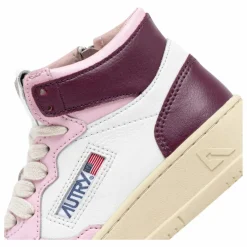 Autry Baskets Kids Medalist Mid Cuir Bicolore | Rose