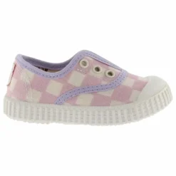 Sale Victoria Baskets Scratchs Quadrillées Lona | Rose