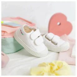 Outlet Victoria Baskets Scratchs Tiras Lona | Blanc