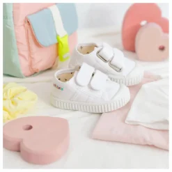 Outlet Victoria Baskets Scratchs Tiras Lona | Blanc