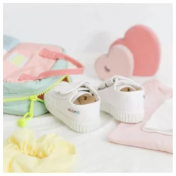 Outlet Victoria Baskets Scratchs Tiras Lona | Blanc