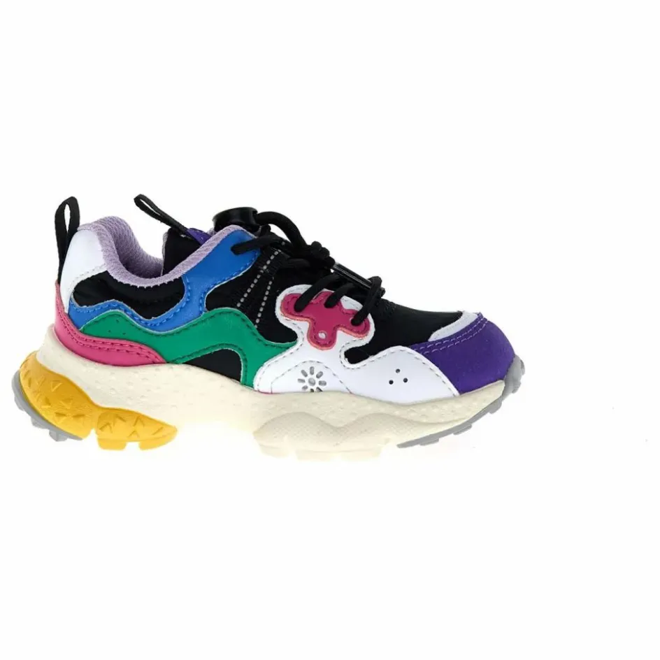 Flower Mountain Baskets Yamano 3 Lacets Cuir Eco et Nylon ||Enfant Baskets