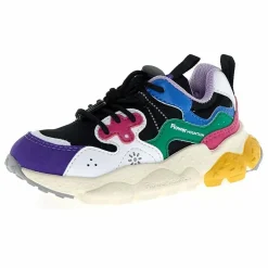 Flower Mountain Baskets Yamano 3 Lacets Cuir Eco et Nylon ||Enfant Baskets