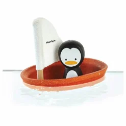 Plan Toys Bateau Pingouin flottant sur l'eau| Jouets D'Éveil