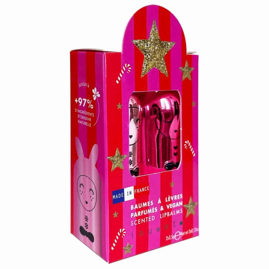 Inuwet Baumes à lèvres Couture Metal - Set de 2|Enfant Soins Du Visage|Coffrets