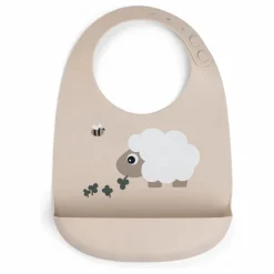 Best Done by deer Bavoir en silicone Sheepy | Sable