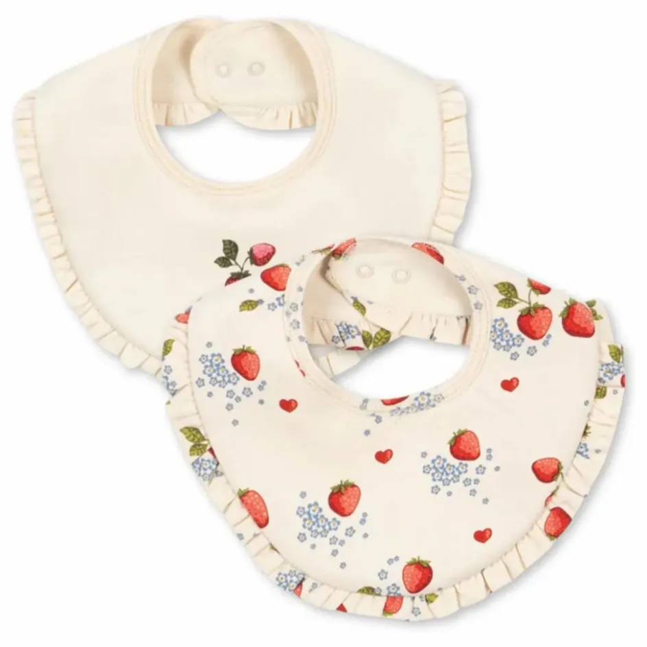 Konges Sløjd Bavoirs à volant en coton bio Marmalade - Set de 2 || Bavoirs|Puériculture