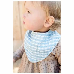 Online Soft Spot Bavoirs bandana Cottage en coton bio - Set de 3 | Bleu