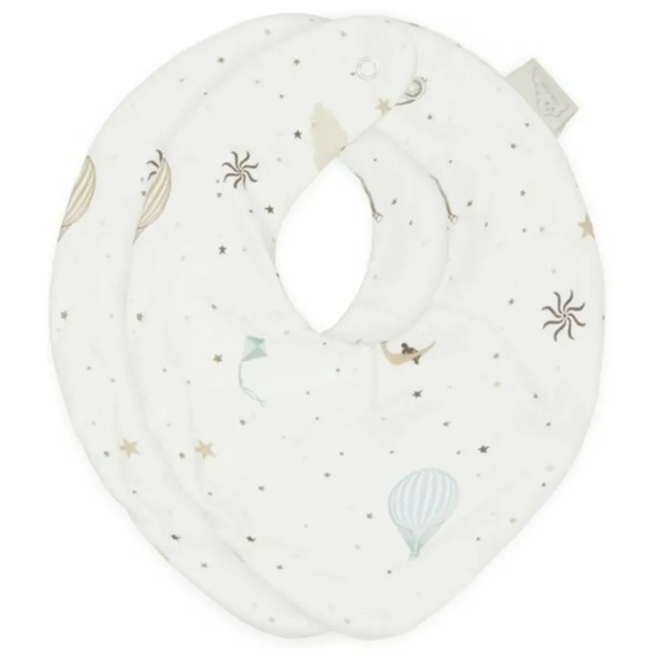 New Cam Cam Bavoirs bandana Dreamland - Set de 2 | Bleu ciel