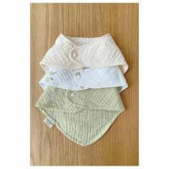 Soft Spot Bavoirs bandana en coton bio - Set de 3 || Bavoirs|Puériculture