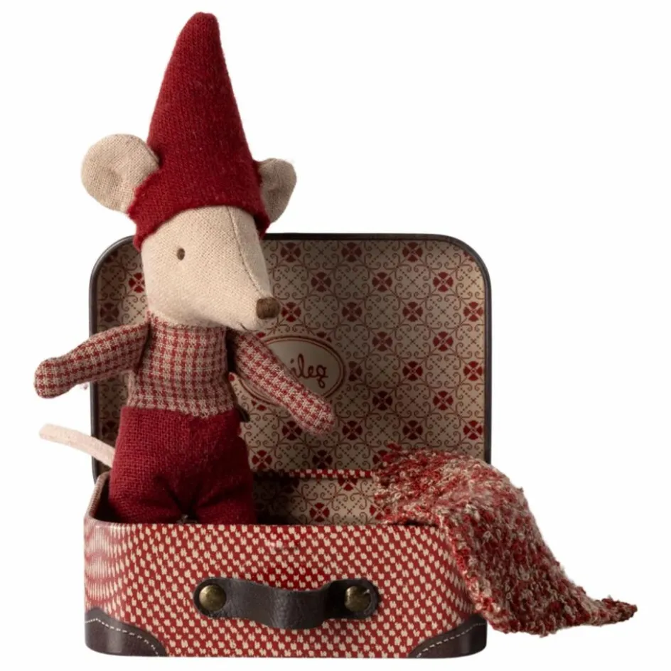 Maileg Maisons De Poupées*Bébé souris de Noël et sa valise |