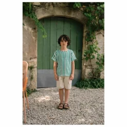 Hot Studio Bohème Bermuda Cargo Coton Bio | Ecru