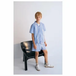 Clearance the new society Bermuda Rayures Tebas | Bleu ciel