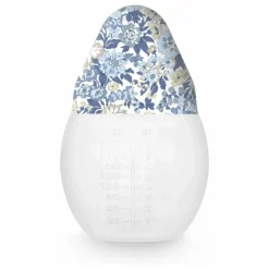 Sale Elhée Biberon en silicone médical et tétine physiologique Honey Dew - x Liberty | Bleu