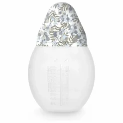 Online Elhée Biberon en silicone médical et tétine physiologique Mimosa Field - x Liberty | Bleu ciel