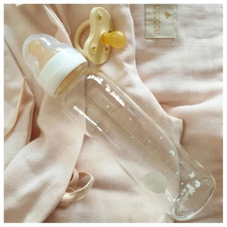 Hevea Biberons en verre borosilicate 240ml - Lot de 2| Biberons|Puériculture