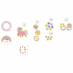 Janod Bijoux en bois Arc-en-Ciel à créer - x Hachette Multicolore