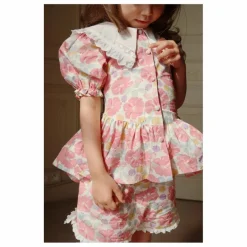 Discount Blouse à Col Cœur Coton Bio | Enfant Blouses, T-Shirts|Blouses, T-Shirts
