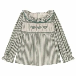 Louise Misha Blouse Antonella Rayée Coton Bio ||Enfant Blouses, T-Shirts|Blouses, T-Shirts