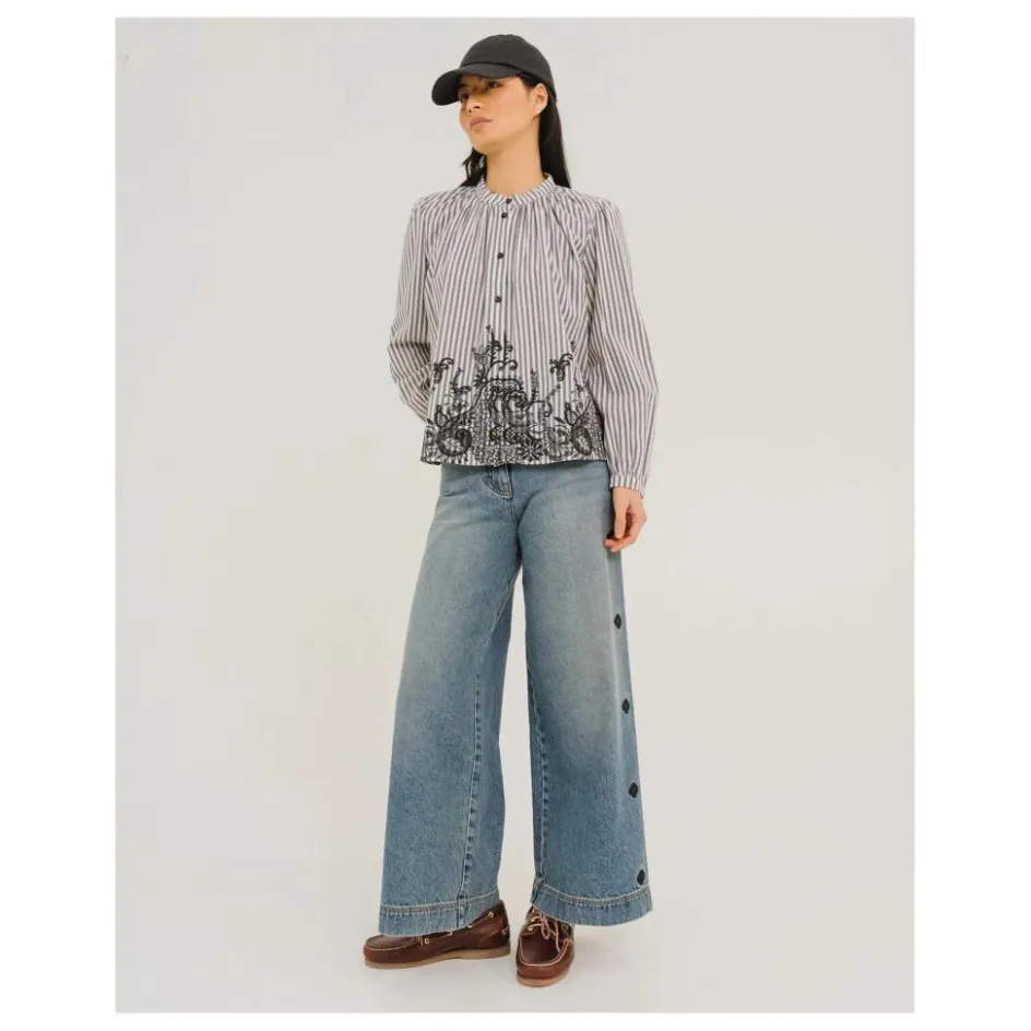 Tinsels Blouse Bali Indie Rayée ||Femme Blouses, Chemises