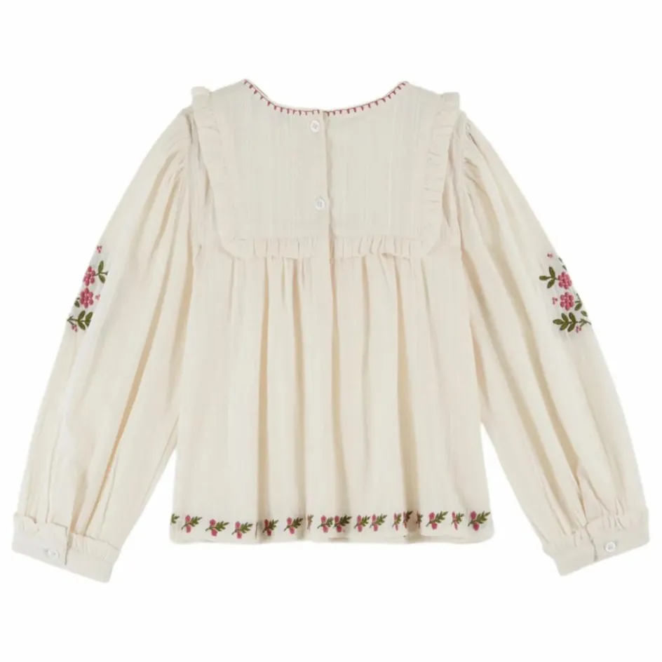 Clearance Emile et Ida Blouse Brodée | Crème