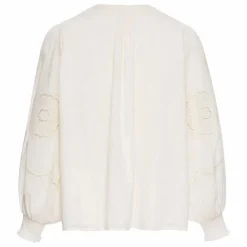 Sale Alma Deia Blouse Brodée en Coton Bio | Blanc cassé