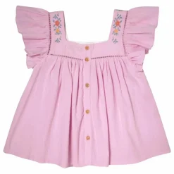 Outlet Tocoto Vintage Blouse Brodée Volants | Lilas tLilas