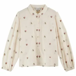Hot Blouse Calypso Brodée Ao Roses | Femme Blouses, Chemises