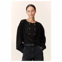 Hot Blouse Cendre Dentelle | Femme Blouses, Chemises