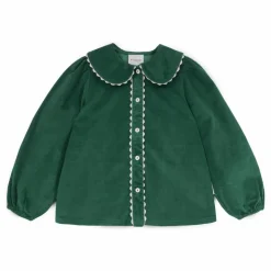 Mipounet Blouse Col Claudine Emma Velours | Vert