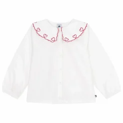 Enfant Petit Bateau Blouses, T-Shirts*Blouse Col Cœurs Coton Bio |