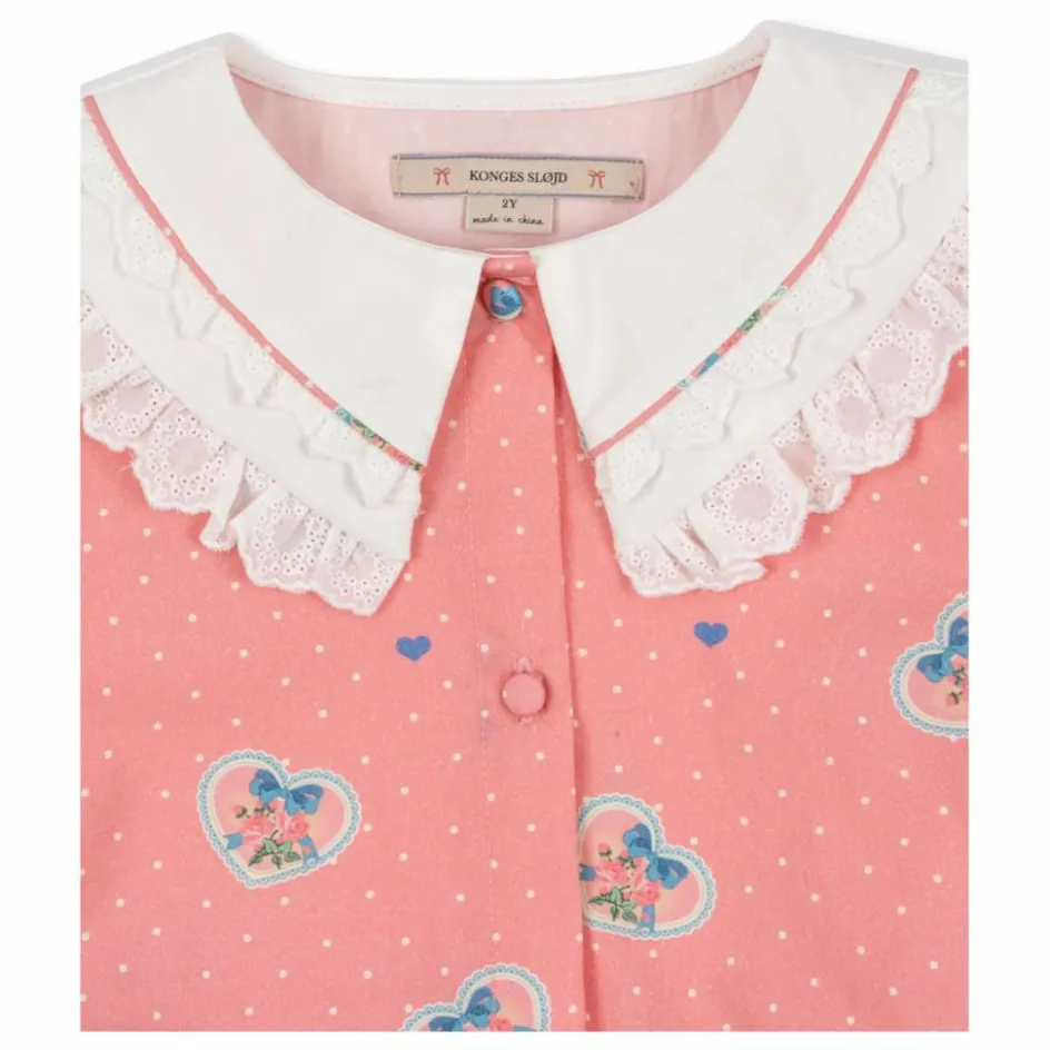 Sale Blouse Col Cœurs Coton Bio | Enfant Blouses, T-Shirts|Blouses, T-Shirts