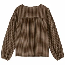 Sale Emile et Ida Blouse Constance Vichy | Marron