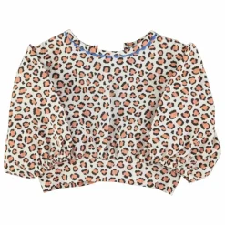 Enfant Piupiuchick Blouses, T-Shirts|Blouses, T-Shirts*Blouse Crop Léopard Coton Bio |