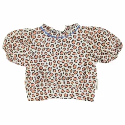 Enfant Piupiuchick Blouses, T-Shirts|Blouses, T-Shirts*Blouse Crop Léopard Coton Bio |