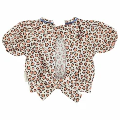 Enfant Piupiuchick Blouses, T-Shirts|Blouses, T-Shirts*Blouse Crop Léopard Coton Bio |