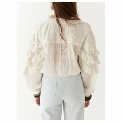 Discount Maison Hotel Blouse Cuban Schiffli Omara | Blanc