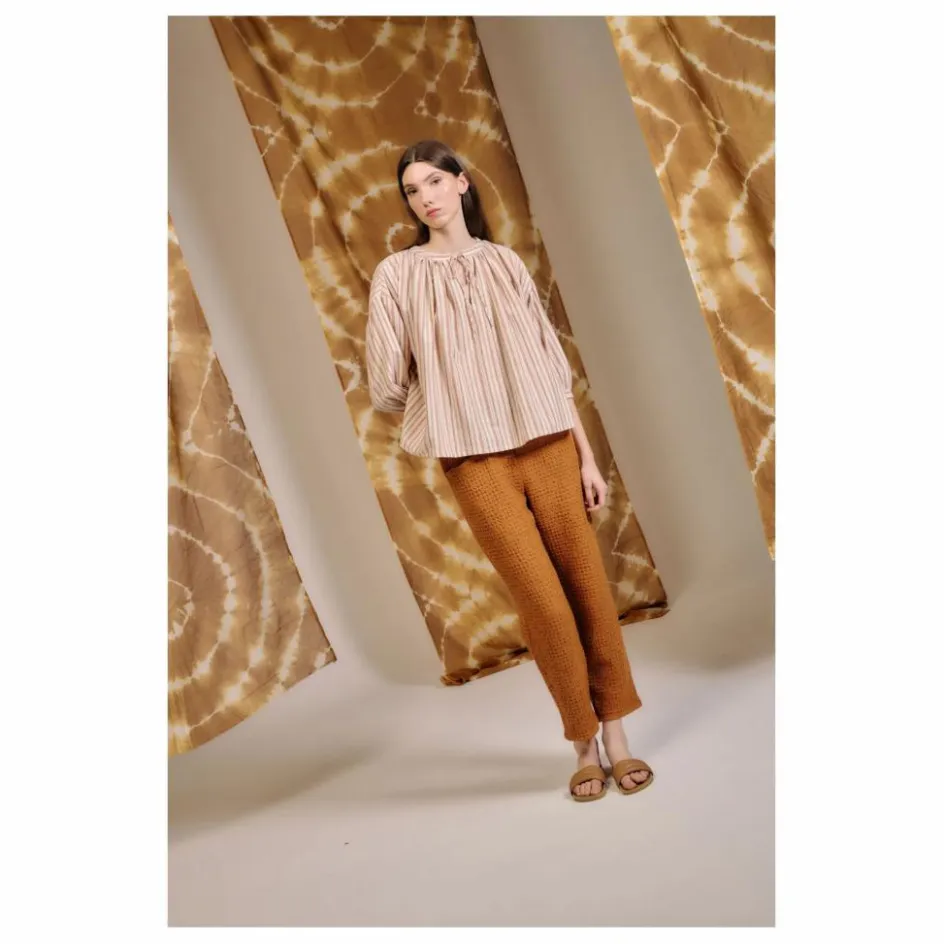Discount Blue Anemone Blouse Cyclamen Rayée | Terracotta
