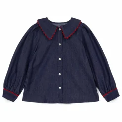 Sale Blouse en Jean Col Claudine Cecilia | Enfant Blouses, T-Shirts|Blouses, T-Shirts