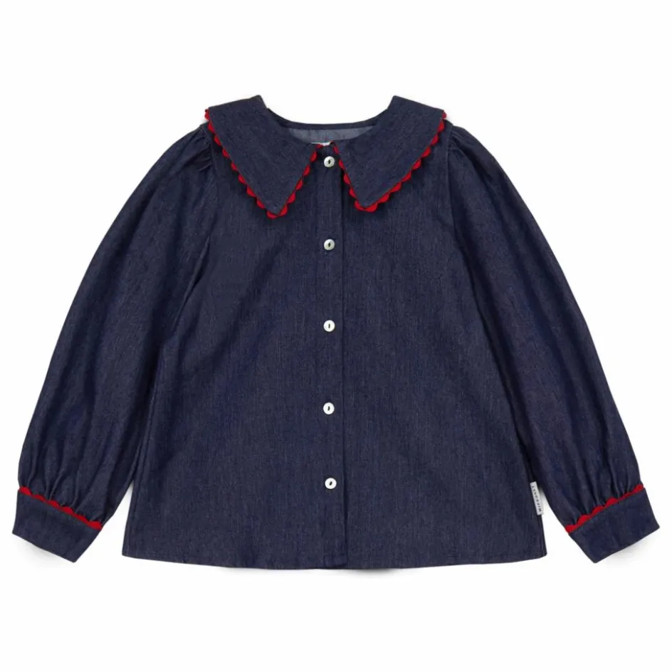 Sale Blouse en Jean Col Claudine Cecilia | Enfant Blouses, T-Shirts|Blouses, T-Shirts