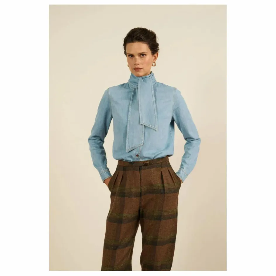 Clearance Maria de la Orden Blouse Fairy Denim | Light Blue
