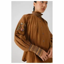 CORD Blouse Farmer Bloom Brodée ||Femme Blouses, Chemises