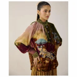 Clearance CORD Blouse Farmer Lakeside Velours | Bordeaux