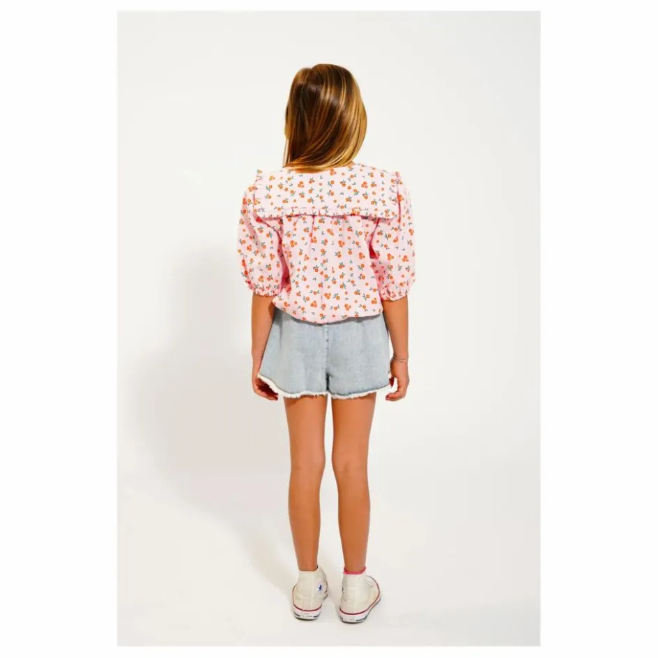 Enfant Piupiuchick Blouses, T-Shirts|Blouses, T-Shirts*Blouse Fleuri Coton Bio |