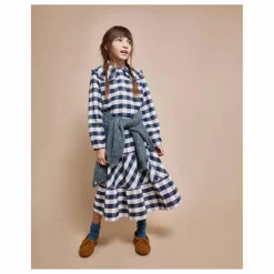 Búho Blouse Gingham Carreaux | Bleu marine
