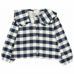 Búho Blouse Gingham Carreaux | Bleu marine