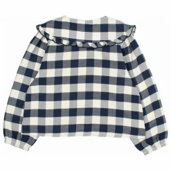 Búho Blouse Gingham Carreaux | Bleu marine