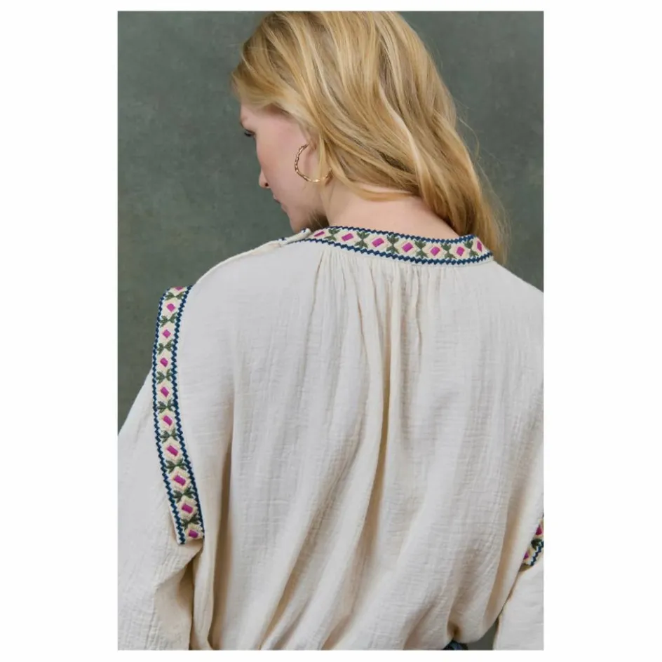 Femme Louise Misha Blouses, Chemises*Blouse Izza Double Gaze de Coton Bio - Collection Femme |
