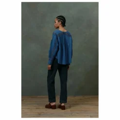 Clearance Louise Misha Blouse Jeannine Voile de Coton Bio - Collection Femme | Bleu